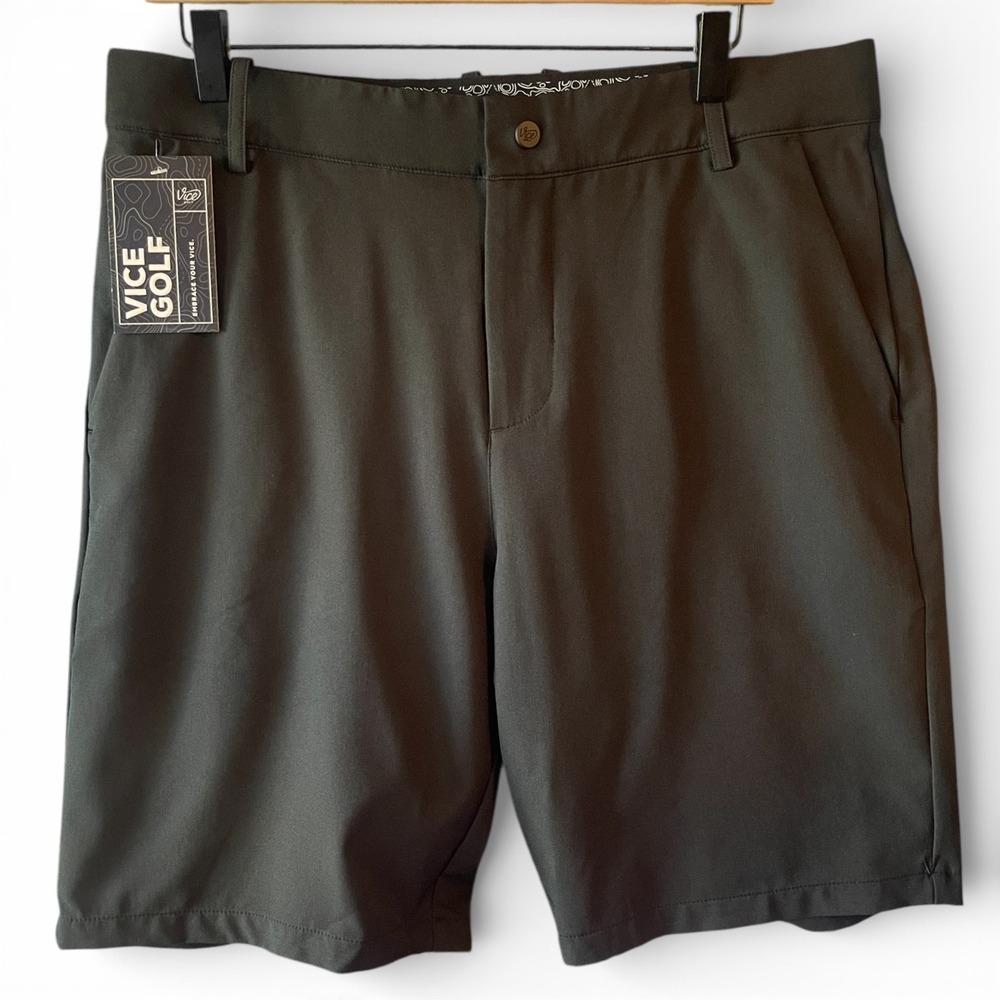 Vice Golf Embrace Performance Shorts Black Classic Fit Mens Size Large NWT 41873